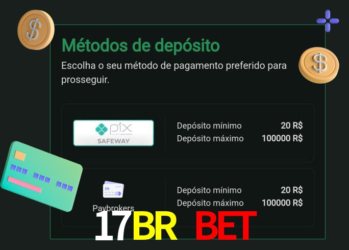 O cassino 17BR BET oferece uma grande variedade de métodos de pagamento